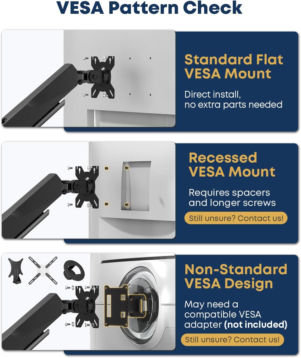 Vertical Dual Monitor Mount for 17-45 inch Ultrawide Screens | Fully Adjustable and Hold 35.5 lbs Heavy Duty per Arm, C-Clamp & Grommet Base, 75/100mm VESA