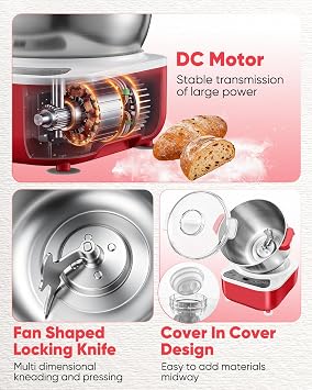 Saker Dough Maker with Automatic Ferment Function, 7.4Qt