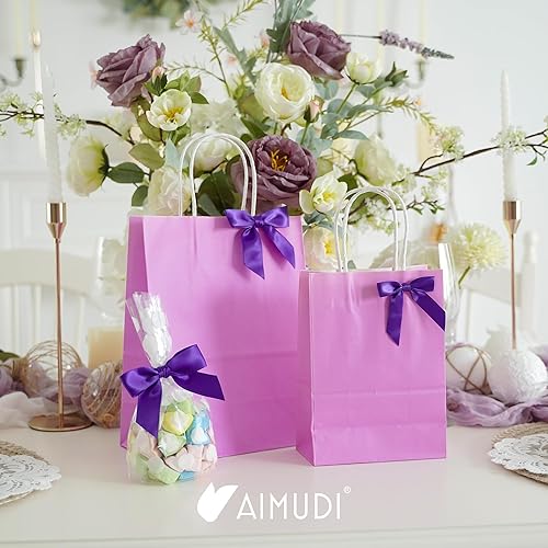 Vista 181 de AIMUDI Lazos giratorios para bolsas de golosinas de 3.5 pulgadas, lazos de satén azul turquesa para manualidades, lazos prefabricados con lazos Azul