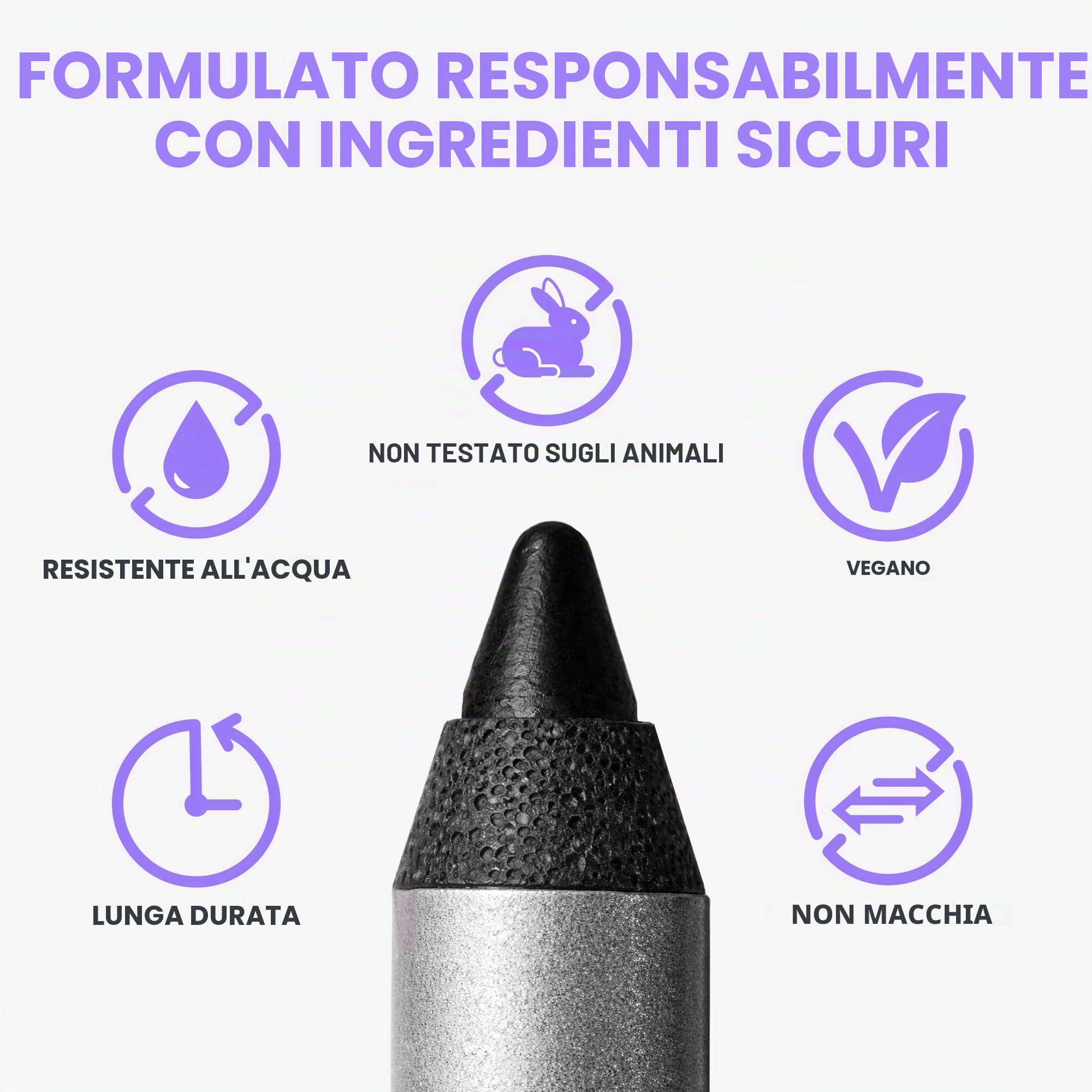 Wonderskin 1440 Matita Eyeliner Nera Waterproof A Lunga Tenuta - Matita Eyeliner Nera (Liquirizia)