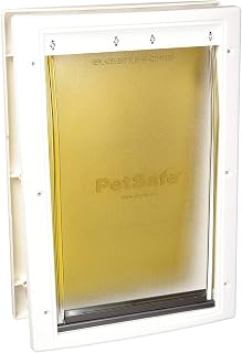 PetSafe Extreme Weather Energy Efficient Pet Door, Unique Three Flap System, White, for Medium Dogs Up to 18 kg