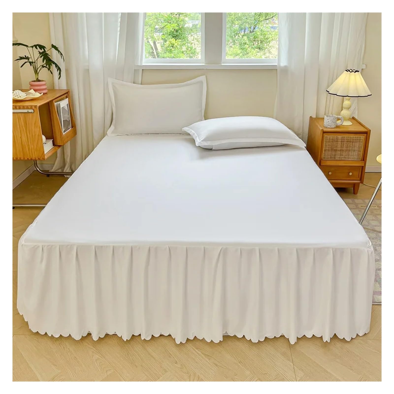 Vestiletto Matrimoniale Coprimaterasso a quattro angoli in tinta unita con elastico, for letto matrimoniale/matrimoniale/queen size/king size(Color-2,Queen 153x203cm)