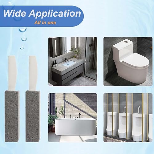 Miniatura 6 de Piedra pómez para limpieza de inodoros con asa, piedra pómez para inodoro, paquete de 4