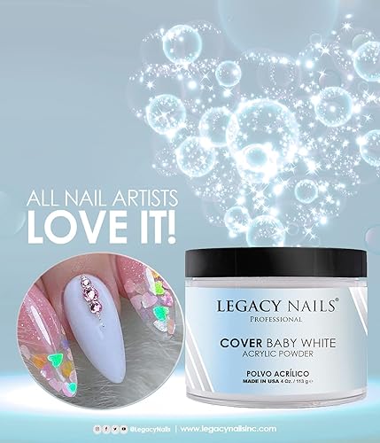 Miniatura 4 de Legacy Nails Polvo acrílico de cobertura profesional, 4 onzas, ideal para arte de uñas francés, crea arte de uñas, extensiones de uñas que