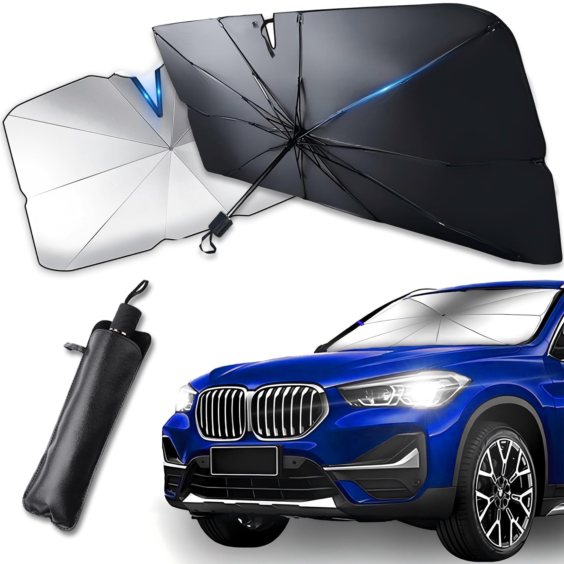 Parasole Auto Interno, Ombrello Parasole per Auto SUV Camion, Disegno