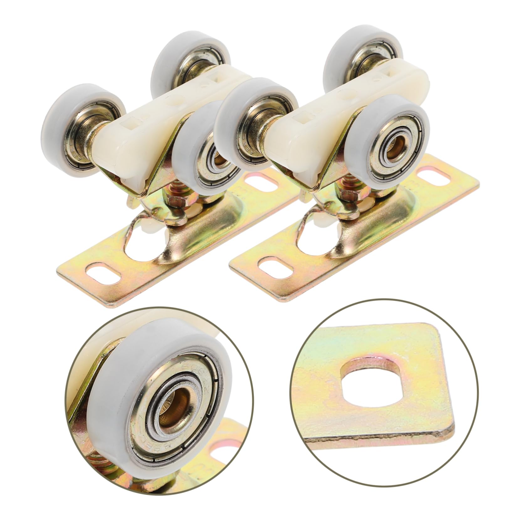 DOITOOL Lot De 2 Rouleaux De Porte De Fenêtre Et De Remplacement De 3 Roues Solide Et Précis 2 Pièces X 2