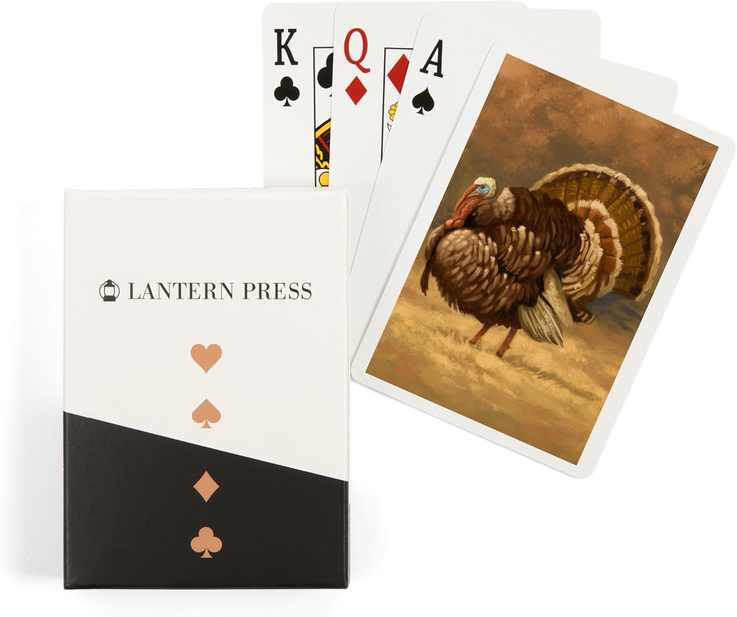 Lantern Press Turkey, Thanksgiving Oil Painting, 52 Playing Cards for Adults, Poker Size Card Deck