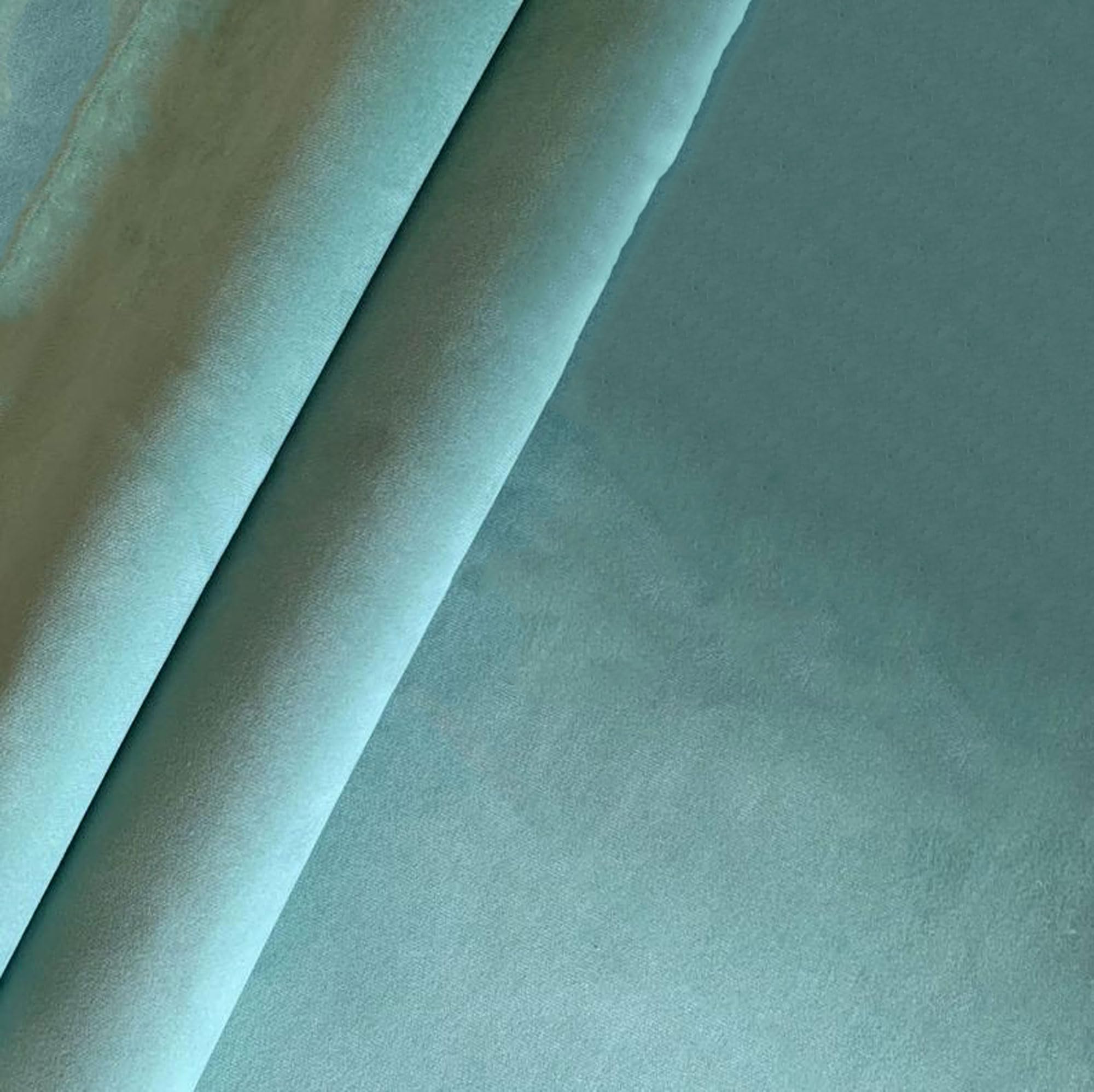 Velvet Fabric Upholstery High Quality Soft Material Cushion Throw Curtain Craft (Duck Egg, Half Metre) — image 1