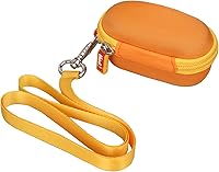 Vista 3 de Mchoi Estuche de transporte duro, con mosquetón llavero y cordón para práctico inhalador de Ventolin, solo funda amarilla