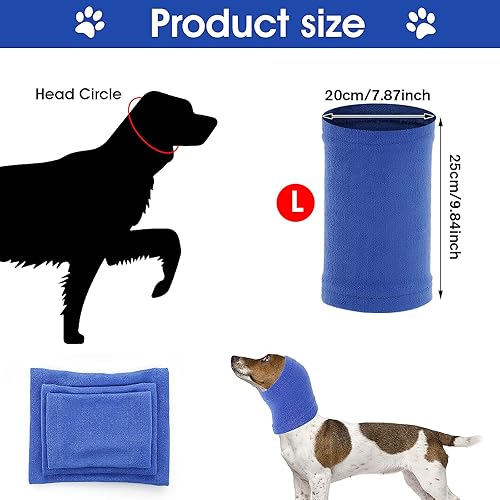 Miniatura 2 de cobee Redecilla para perro calentador de cuello y orejas, orejeras para mascotas para mayor comodidad, antiansiedad, baño, aseo y reducción de