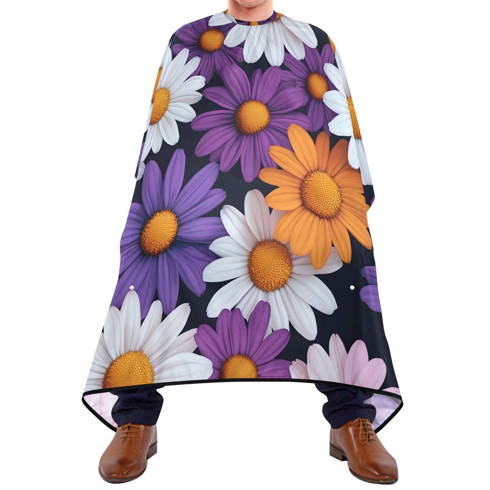 Hezely Vibrant Daisies Hair Dye Cape, Barber Cape for Adults,Waterproof Salon Cape,Waterproof Hairdressing Styling Hair Cutting, 65