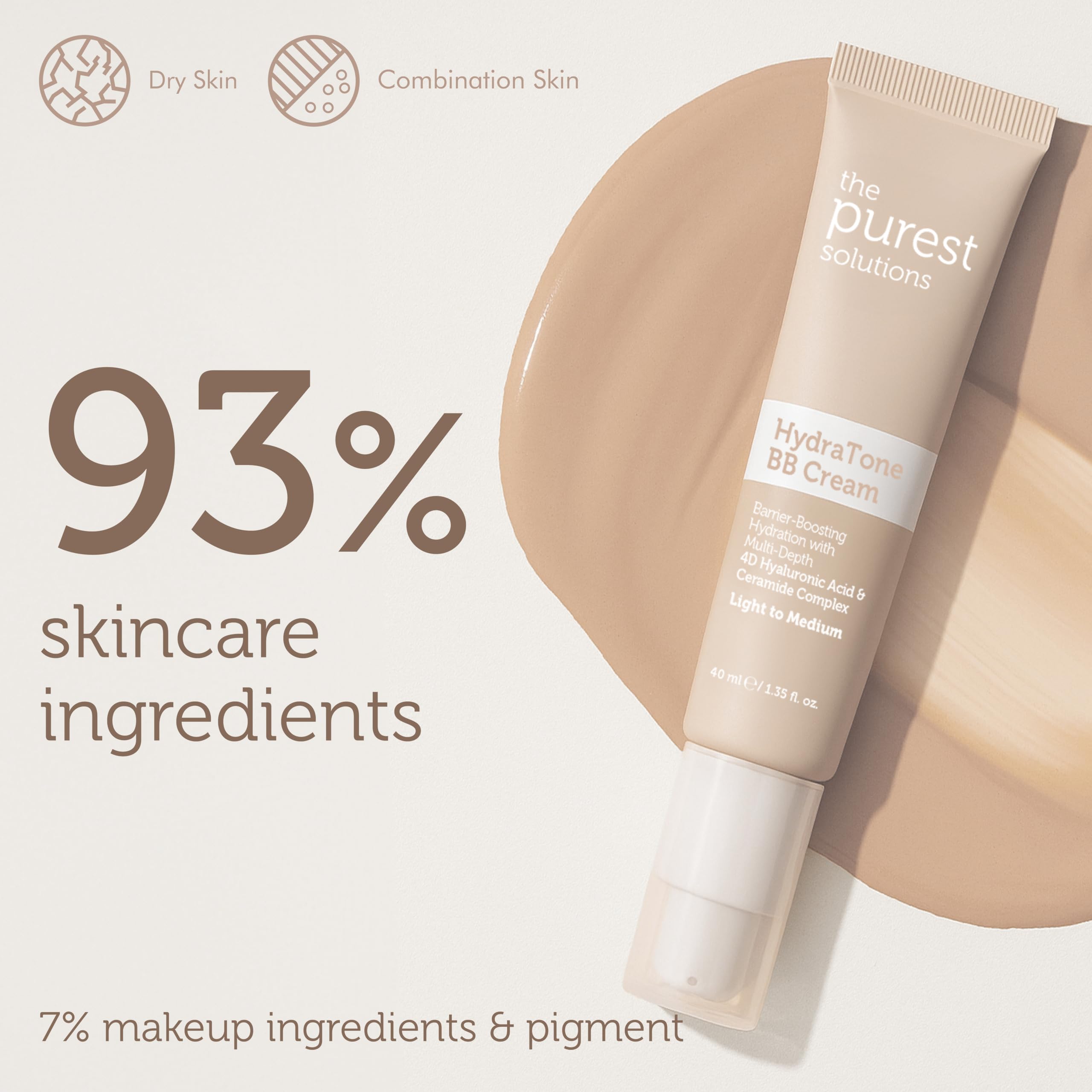 The Purest Solutions BB Cream Bare Matte 40 ml Light to Medium