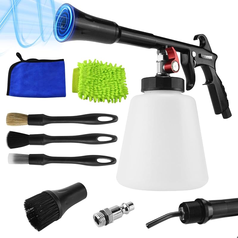 HANDY Pistola de Limpeza Tornado com Ar Comprimido, Soprador e Aplicação de Líquido, Conjunto para Detalhamento Automotivo
