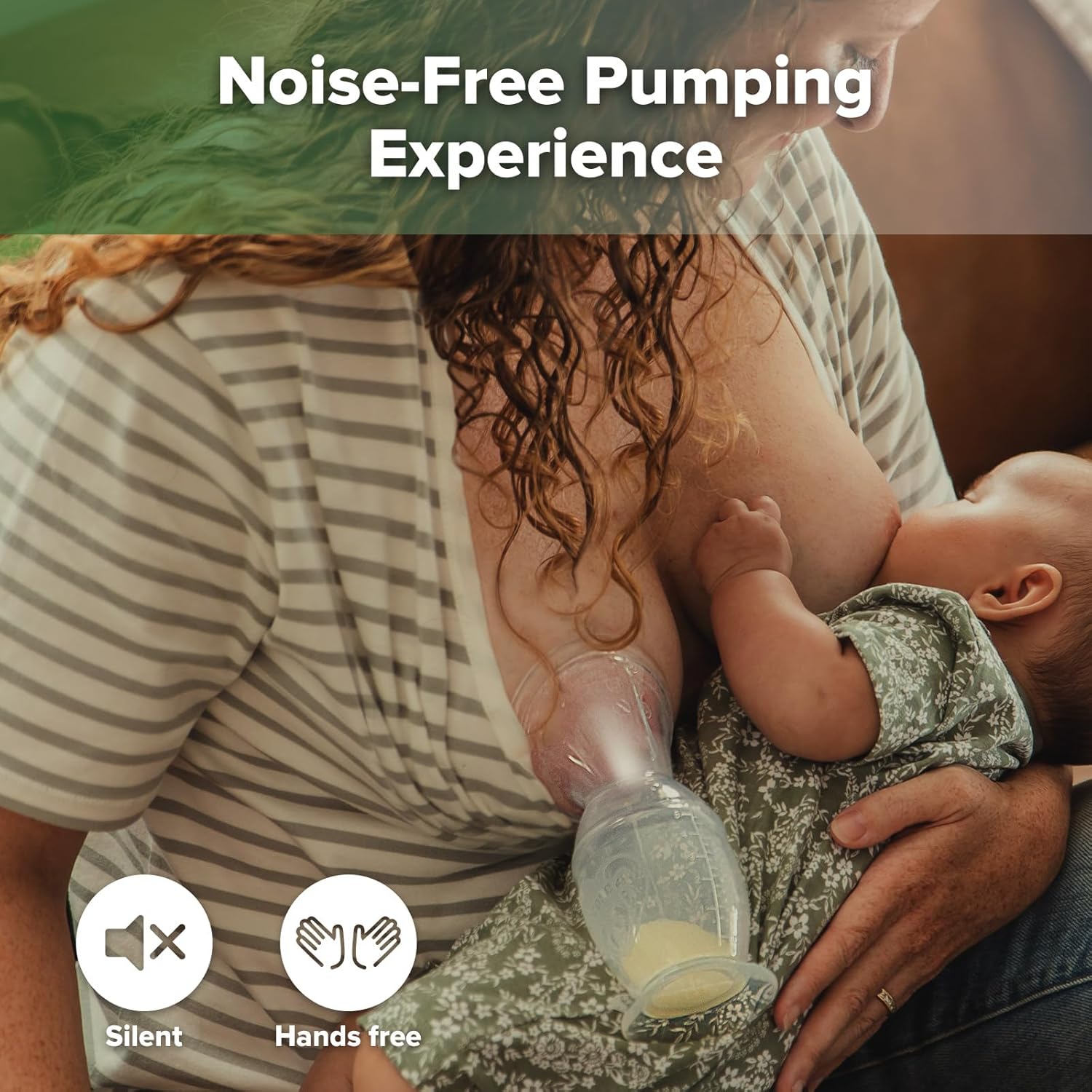 haakaa New Mum Starter Pack, Silicone Manual Breast Pump with Silicone Cap & Flower Stopper (5oz/150ml), Disposable Nursing Pads 36 Count for Breastfeeding