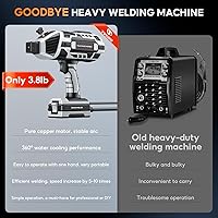 Vista 3 de Máquina de soldadura portátil de mano – Soldador de mano inversor IGBT de 110 V, soldador de arco portátil de 20-120 A, arranque en caliente