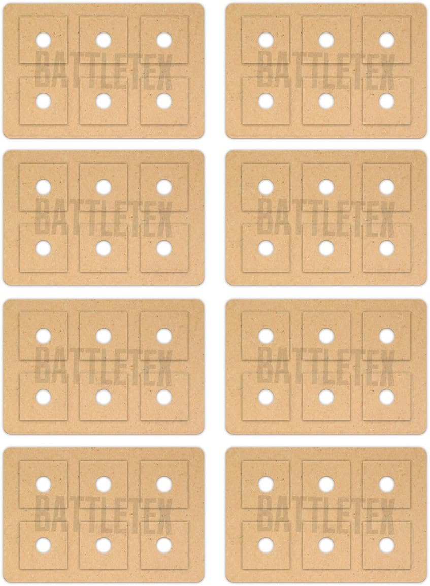 Square Wargaming Bases with Movement Trays - MDF Bases for Miniature Figures with Magnet Holes - 20mm 8 Pack