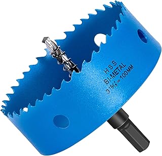 HYCHIKA Corona Perforadoras 100mm, Sierra Corona Serras Perfuradoras, Ideal Para Sierra Perforación Para, Aluminio, Madera, PVC
