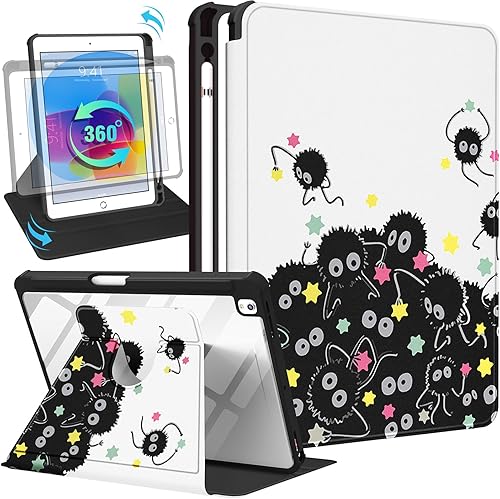 Miniatura 16 de Funda para iPad de 9ª/8ª/7ª/Air de 3ª generación de 10.2 y para iPad Pro de 10.5 pulgadas, con soporte giratorio de 360 grados, con soporte
