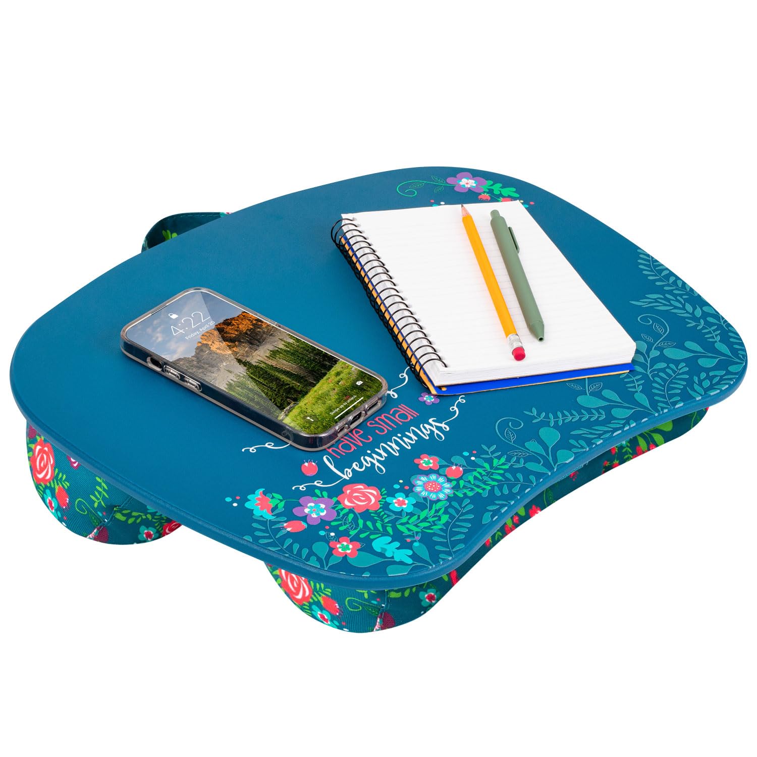 LAPGEAR MyStyle Portable Lap Desk with Cushion - Big Ideas - Fits up to 15 6 Inch Laptops
