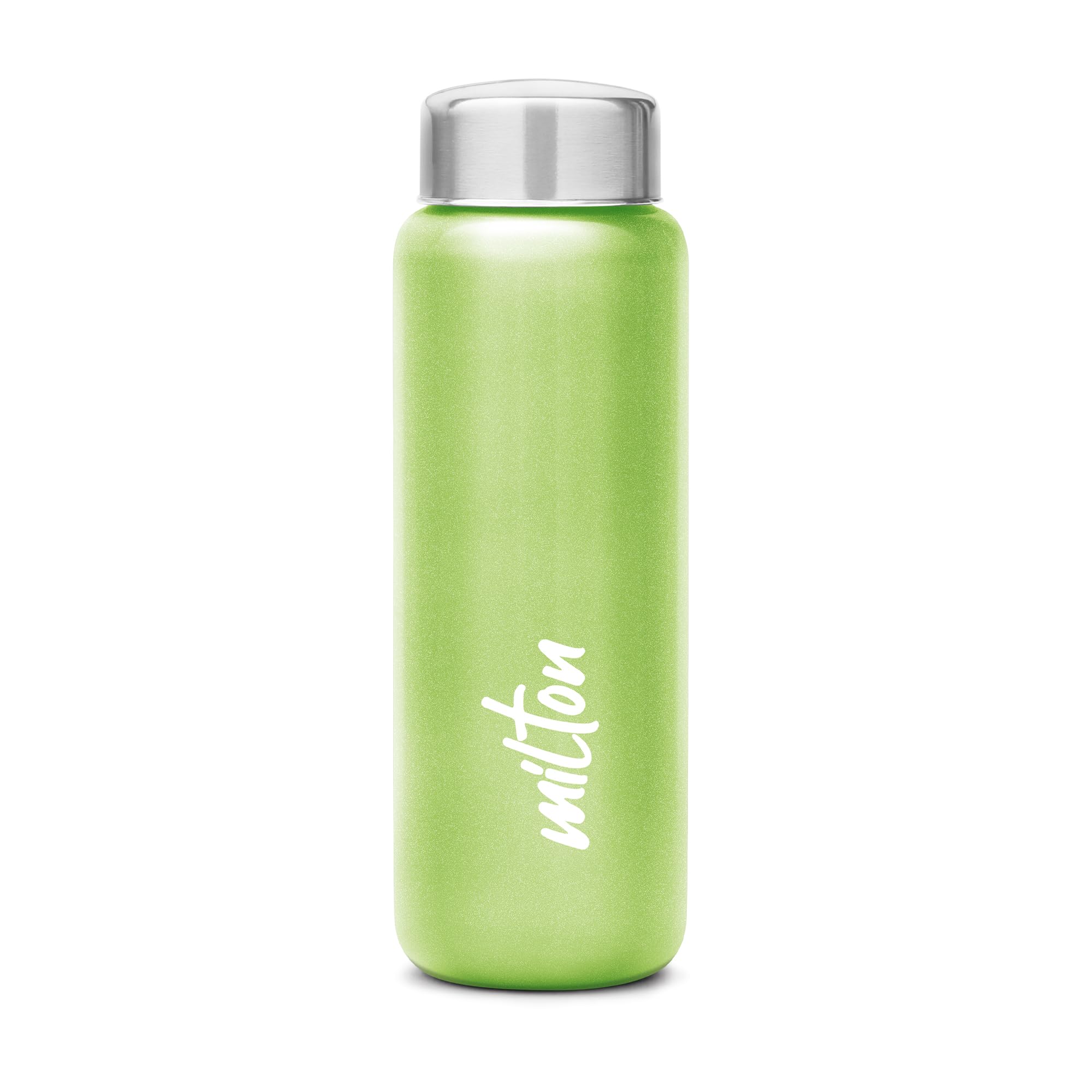 MILTON Aqua 750 Stainless Steel Water Bottle 750ml, Single Walled, ISI Certified I Leak Proof Lid, Rust Proof I For School, Office, Gym I Pista Green