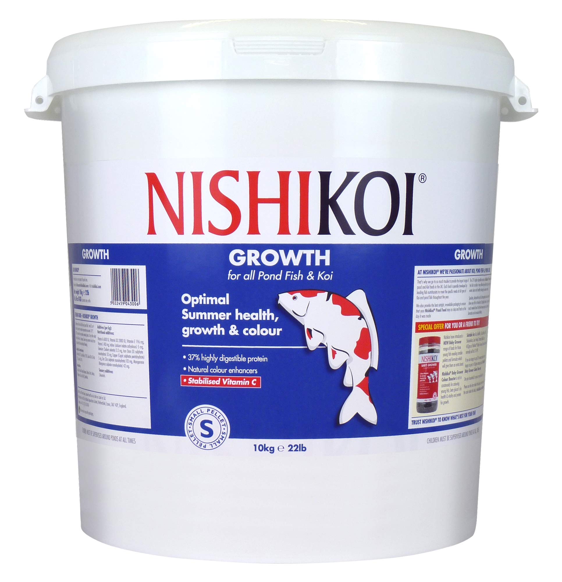 Nishikoi Growth Complete Food for Koi and Pond Fish - Small Pellets - 10kg โ image 1