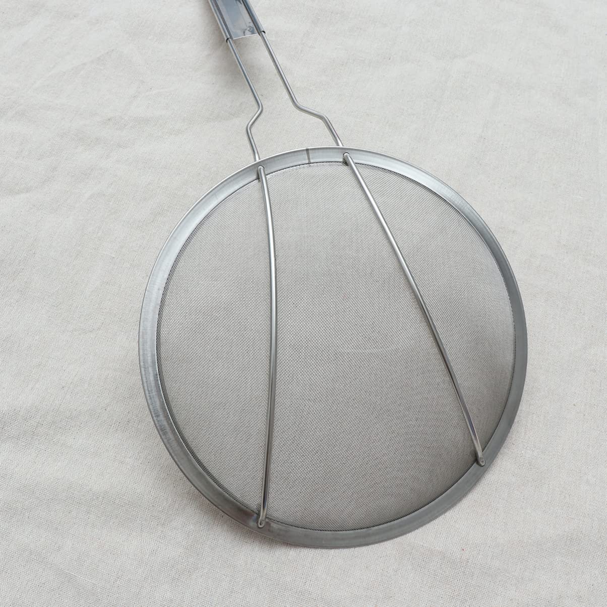 Colador de fregadero Colador de acero inoxidable Colador de malla fina, colador de acero inoxidable Cucharón de espumadera Cocina para el hogar Fideos Colador de papas fritas con mango resistente Co