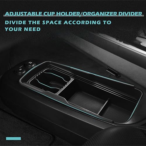 Miniatura 4 de BestEvMod Bandeja organizadora de cubierta deslizante para consola central inferior EV6, caja de almacenamiento para proteger la privacidad,