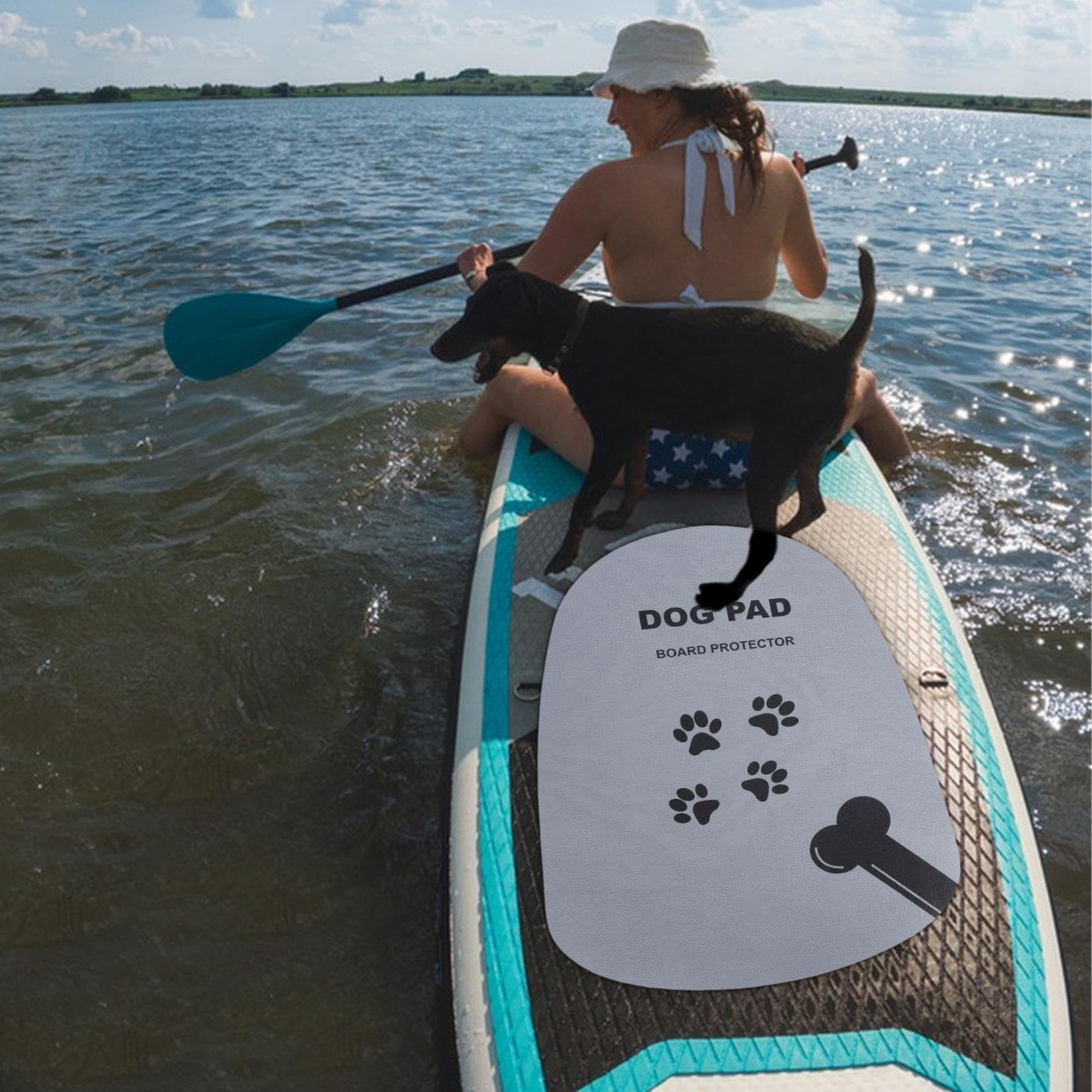 Tapis de Paddle pour Chien, Tapis de Traction pour Surf pour Animaux de Compagnie, Planche à pagaie pour Tapis de Traction pour Chien, Tapis de Traction antidérapant adapté aux Voyages, pour
