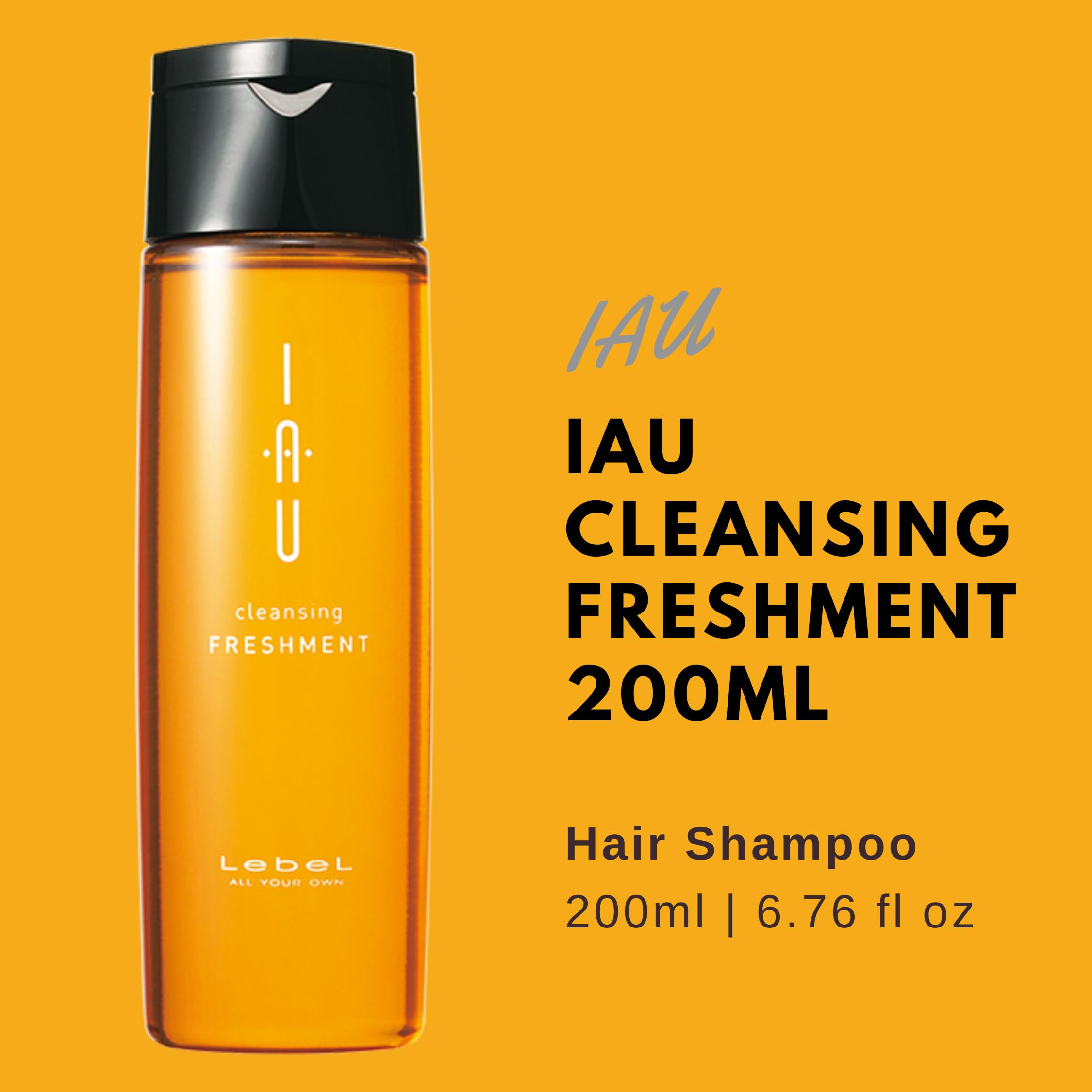 Lebel IAU Cleansing Freshment Hair Shampoo 200ml & Lebel IAU Melt Repair Hair Treatment 200ml Set (Green Tea Set) - Image 2