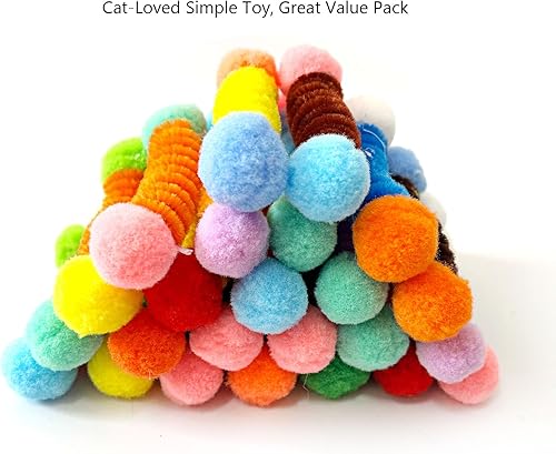 Miniatura 3 de IUHKBH Muelle de tela para gatos, 22 piezas de espiral vibrante para gatos, juguetes interactivos para gatos para todas las edades, alivio del