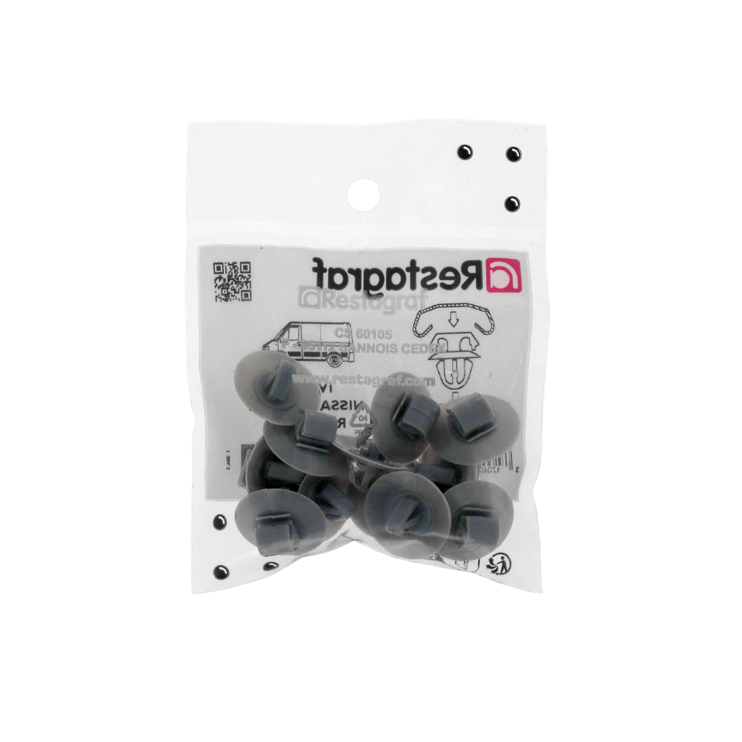 Lot De 10 Clips Fixation Moulures Pour Trafic, Master, Kangoo - Plastique Blanc - Remplacement Garniture Intérieure