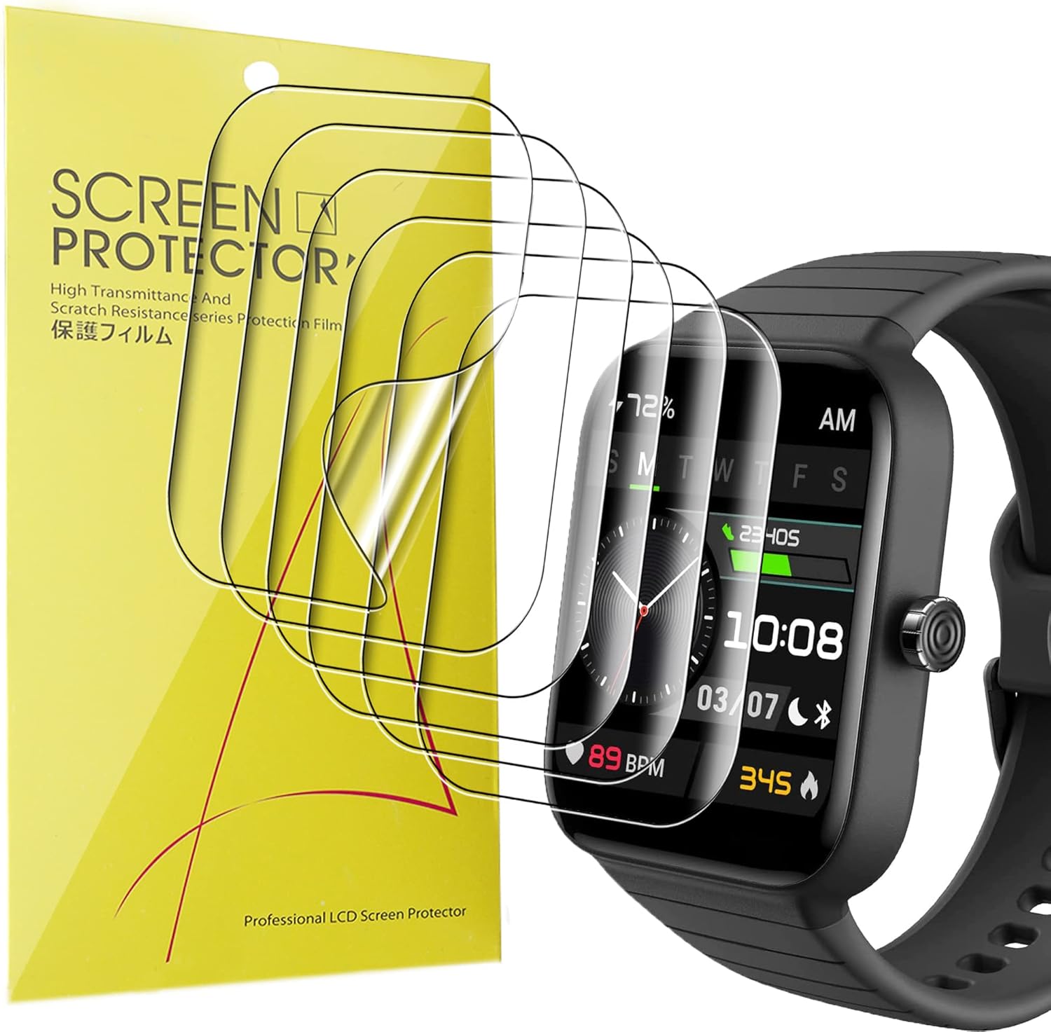 Compatible for Fitpolo Smart Watch Screen Protector, [6