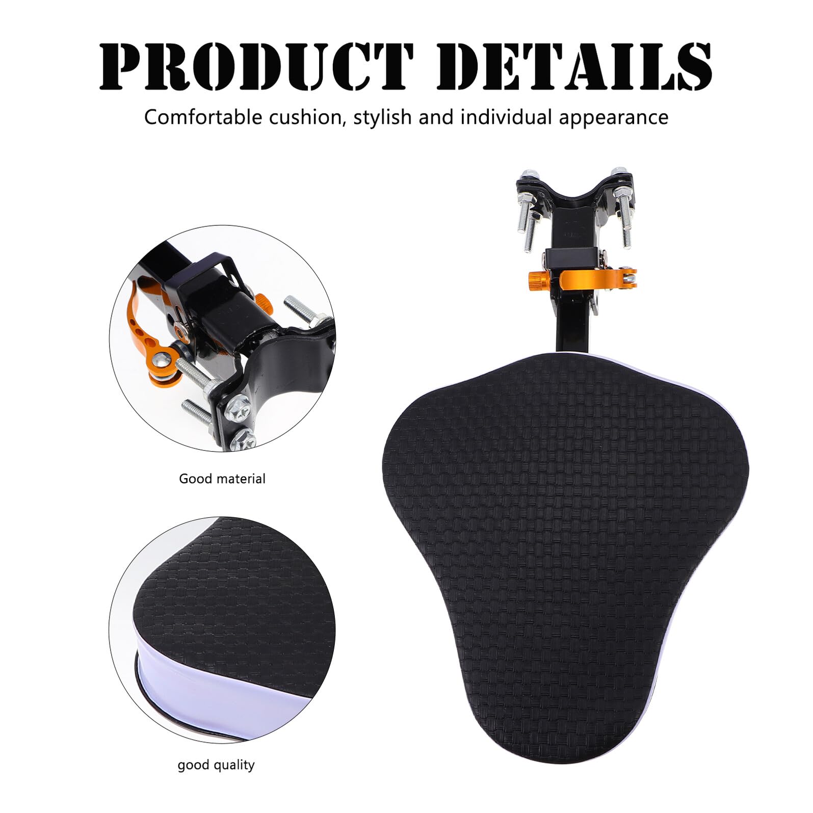 ULTECHNOVO Siège Carbone pour Garçon Vélo Pliable Filles Électrique et Élevée Acier Coussin Éponge, Capacité de Charge Sécurité Optimale en Bébé en Promenade