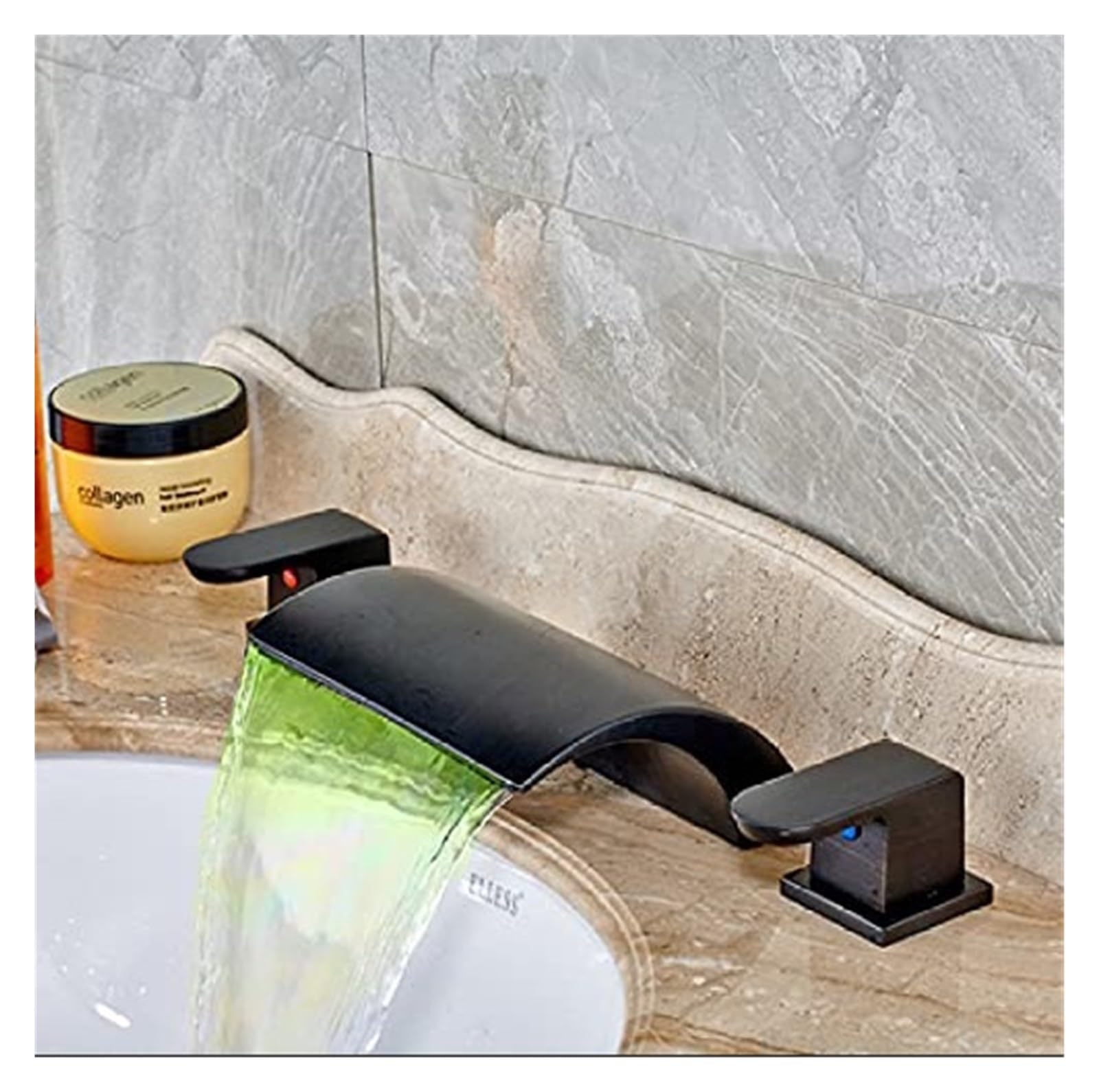 Robinet d'évier double poignée cascade pour remplacer un vieux mitigeur de bain
