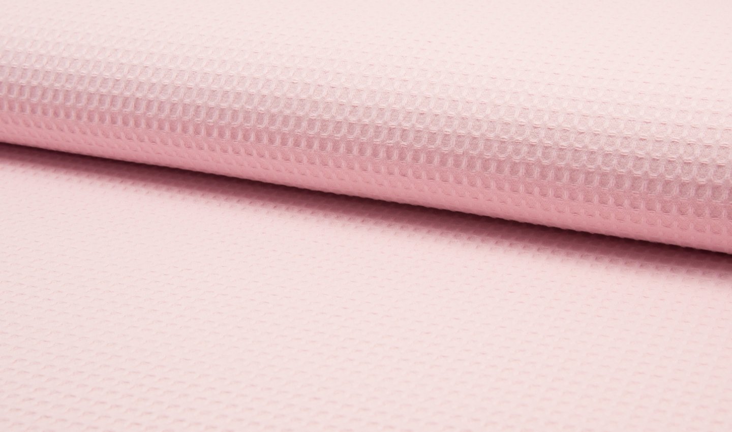 100% Cotton Waffle Honeycomb Pique Fabric Material - Rose, 1Mtr - 150cm x 100cm