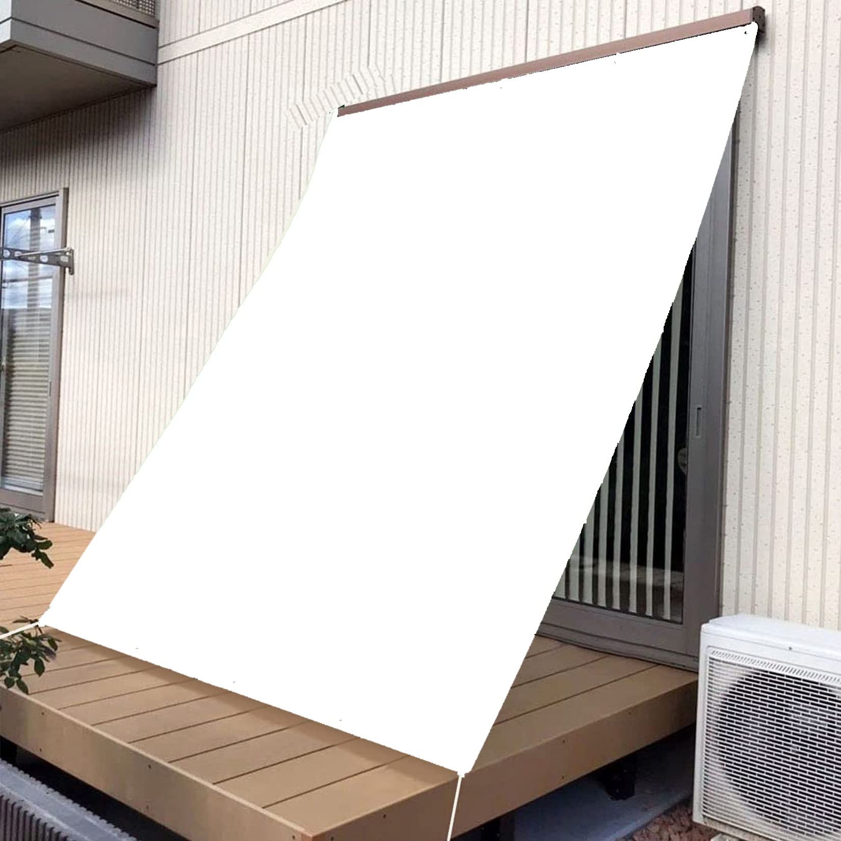 Voile d'ombrage rectangulaire KUAW 2.5x4.5m blanc imperméable et anti-UV pour votre jardin