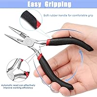 Vista 3 de WUCID Alicates de joyería, alicates de 3.5 pulgadas, pinzas de cabeza recta, kit de fabricación de joyas, kit de combinación de cuentas