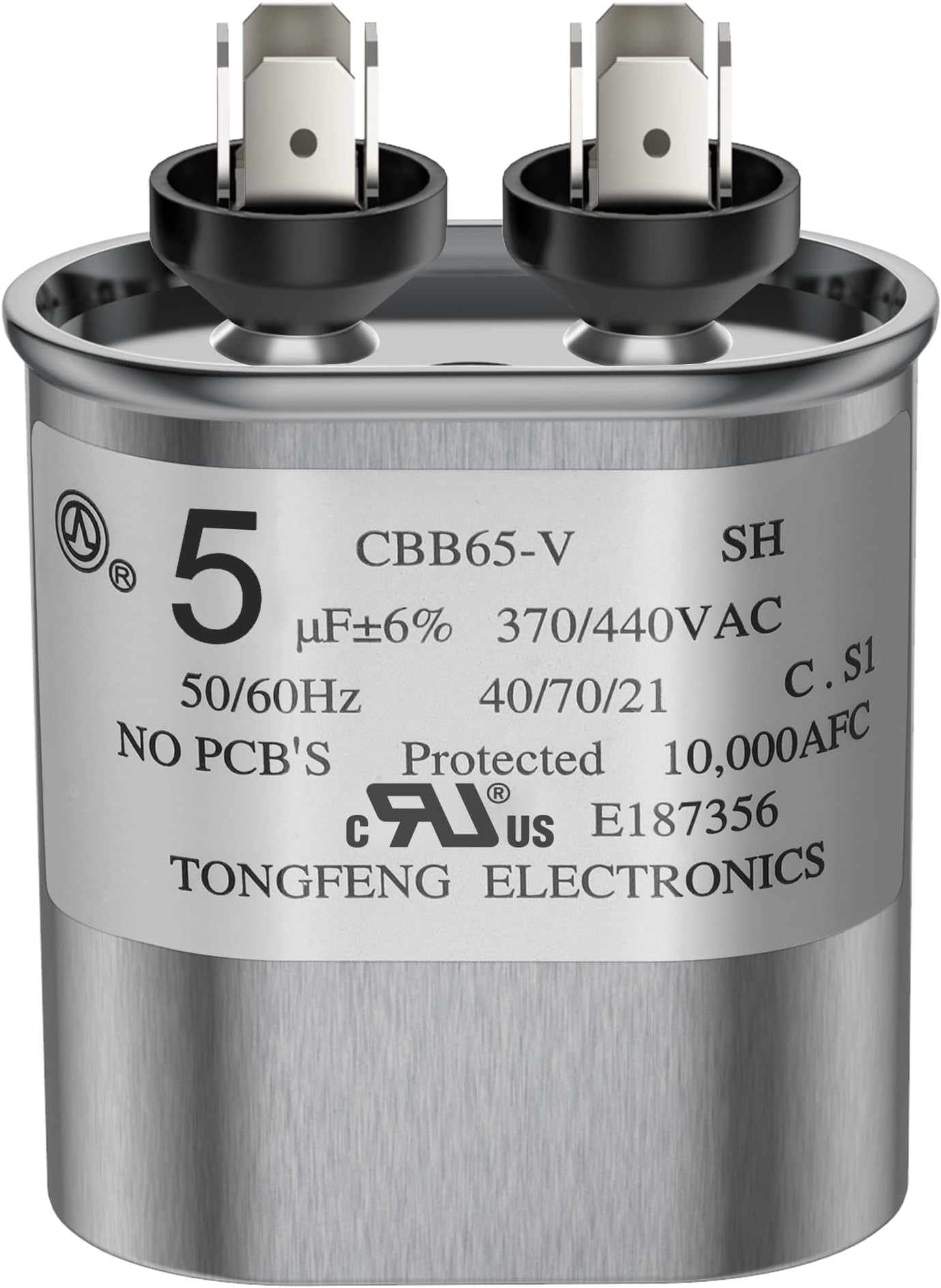 Dreyoo UL Listed 5 uF ยฑ6% 5 MFD Capacitor 370V/440V 50/60 Hz CBB65 Capacitor, 5 MFD AC Capacitors for AC Motor Run, Condenser Straight Cool and Heat Pump Air Conditioner