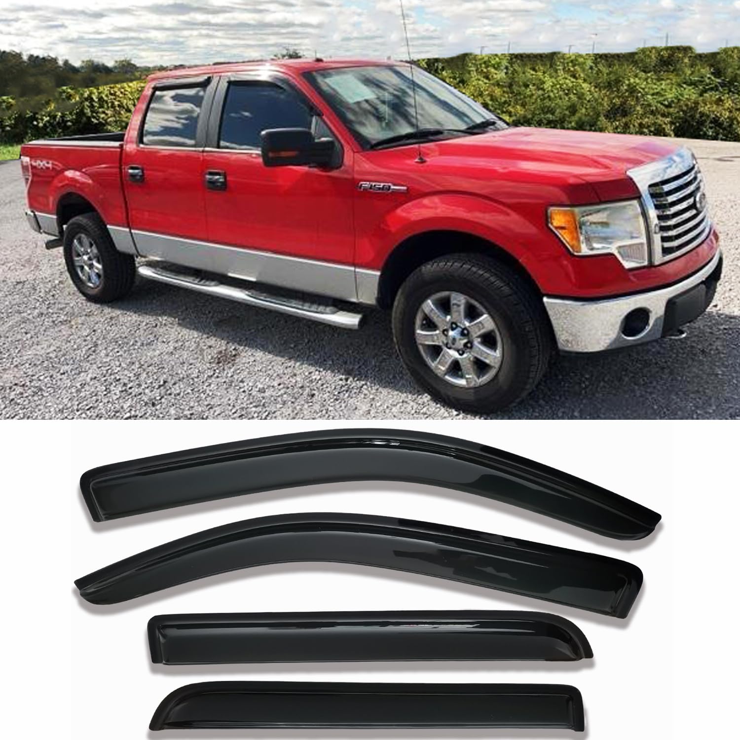 CLIM ART In-Channel Window Deflectors Extra Durable For Ford F150 09-14 Regular Cab At Tractor Supply Co - Foto 7