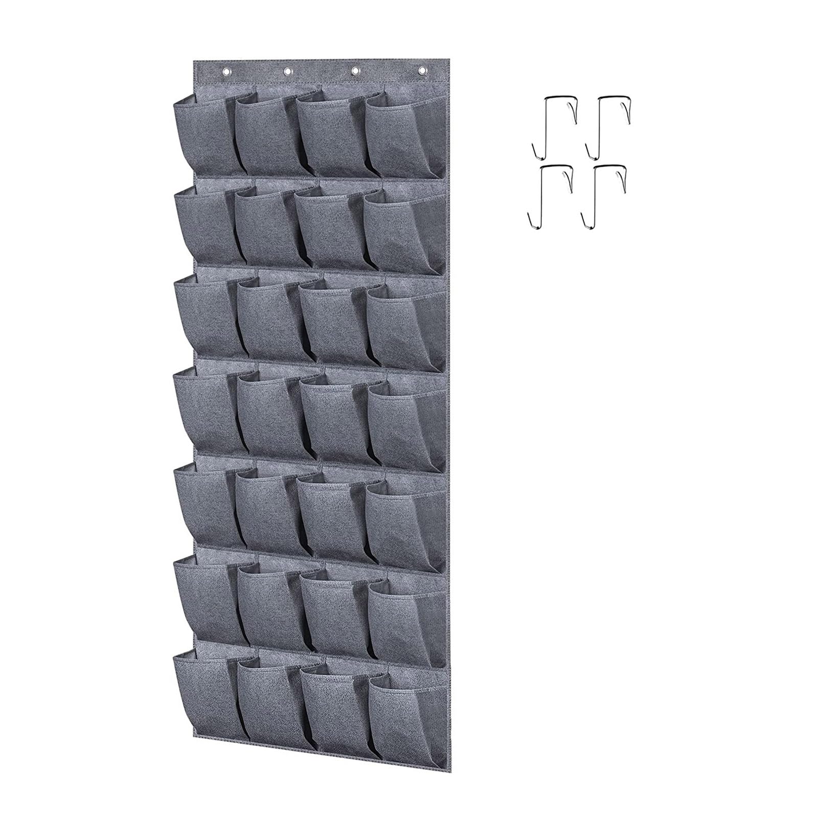 Door Shoe Organiser with 28 Pockets Space Saving Rack Holder for Closet Wardrobe Large Capacity Storage Solution Holder Bag for Narrow Door Storage Rack for Dorm Room Organizer for Closet Wall Hanging