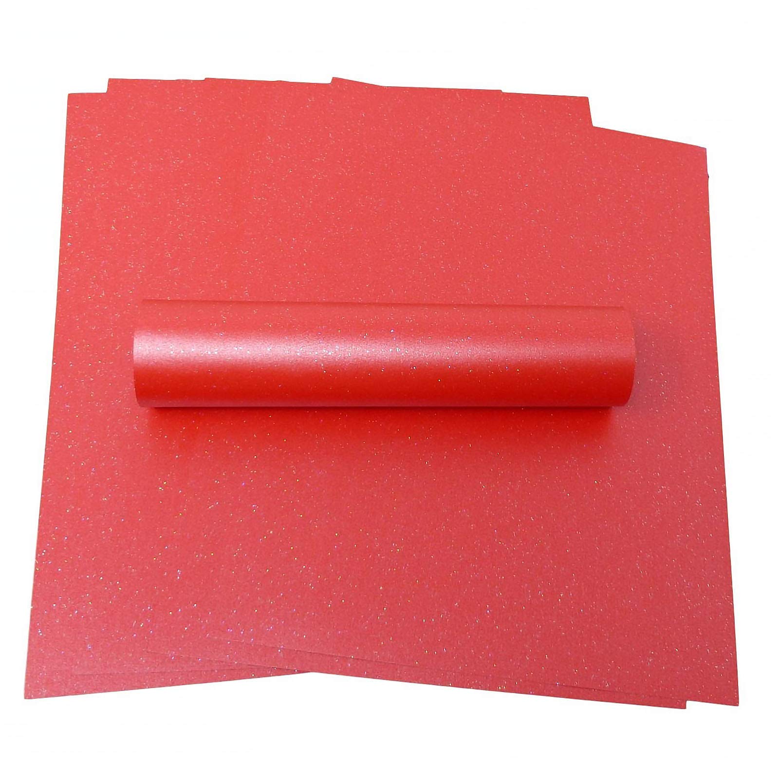 Syntego A4 Card Iridescent Sparkle Card 300gsm for Crafts Card Making Christmas Card Crafts 10 Sheets (Christmas Red)