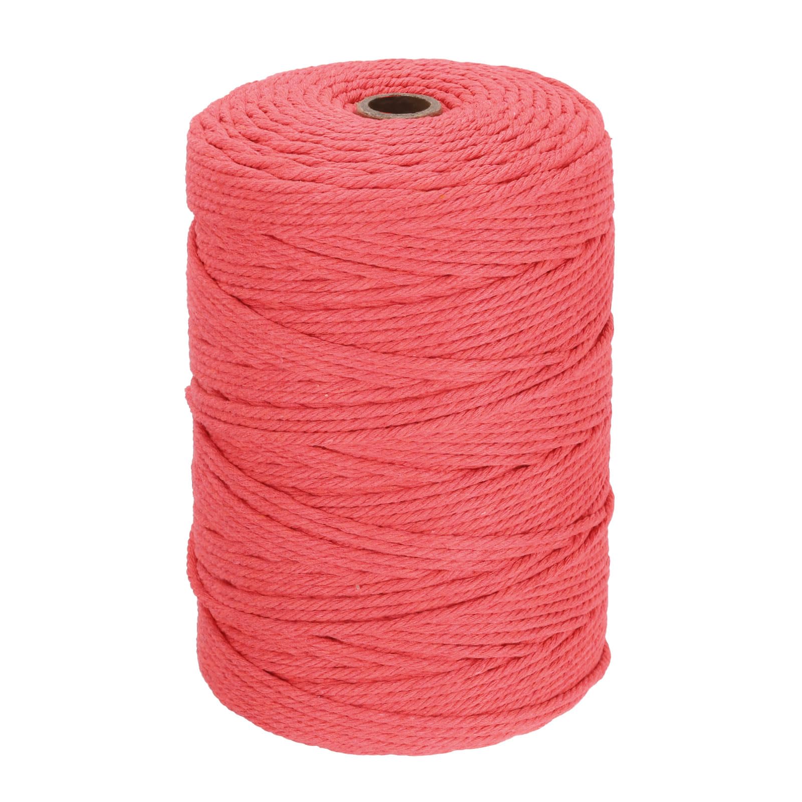 DMiotech 3mm x 300M (328 Yard) Watermelon Red Natural Cotton Macrame Rope