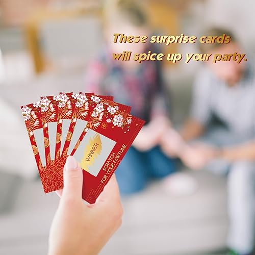 Miniatura 4 de Tarjeta de año nuevo chino 2024 para raspar, año nuevo lunar, tarjetas de juego de rascar para celebración y fiesta, festival de primavera,