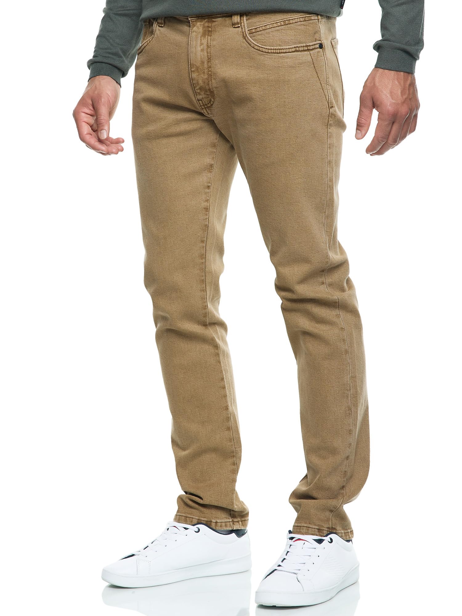 Indicode Herren INSamario Jeanshose Denim aus 99% Baumwolle mit 5 Taschen