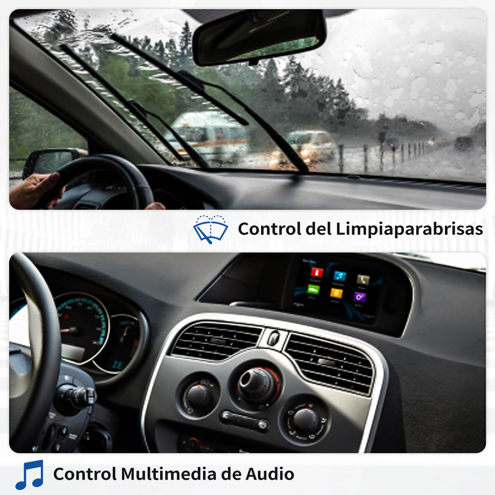Mando Limpiaparabrisas Clio 3, Interruptor Limpiaparabrisas para Modus, Mando Parabrisas, 8201590631, 7701068115, 8201359195