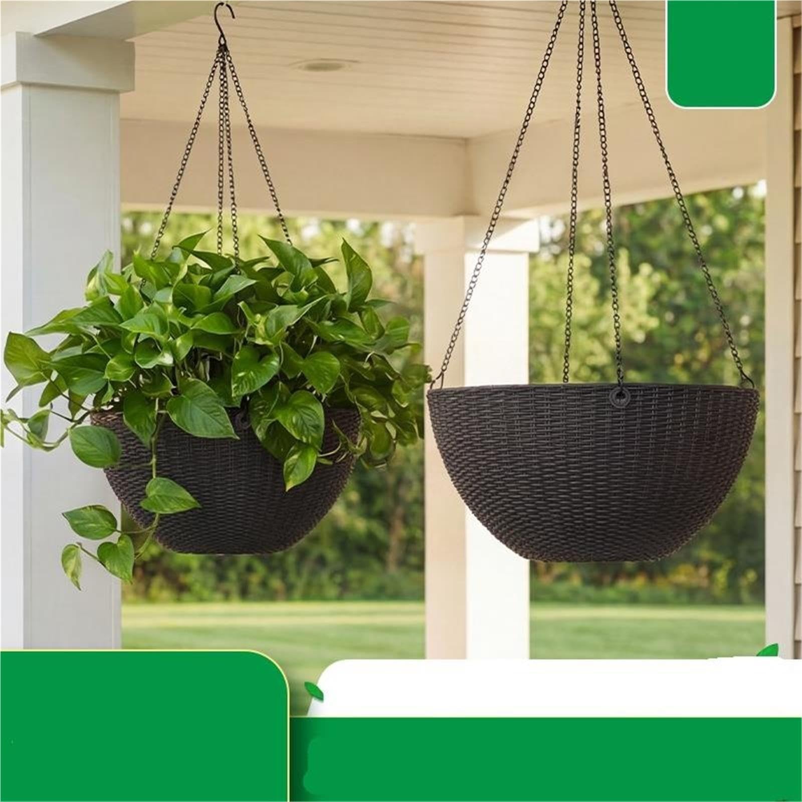 2 pots de fleurs suspendus en plastique Pour Les Bureaux Et Les Jardins