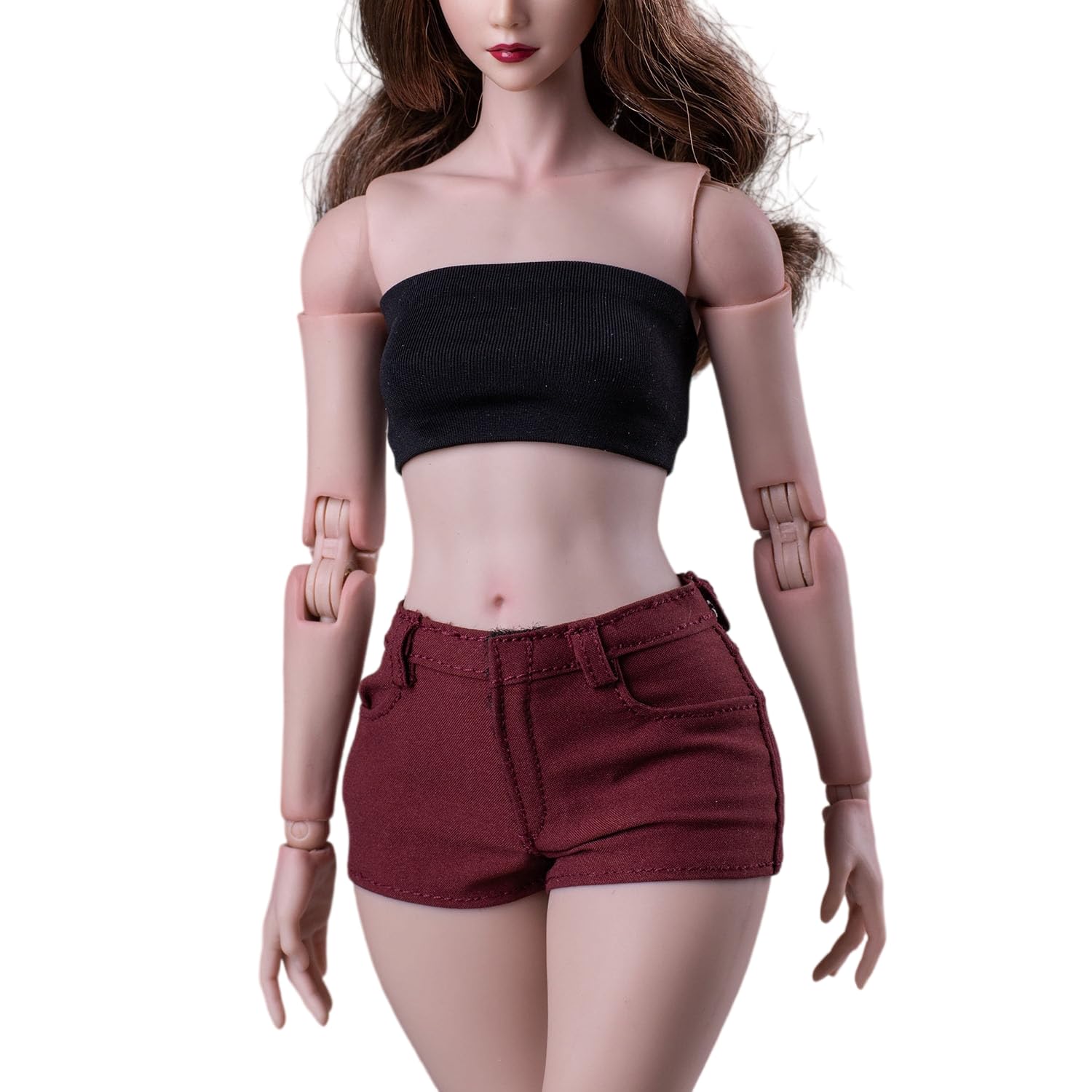 Short élastique femme 1/6 rouge pour créer des dioramas urbains réalistes