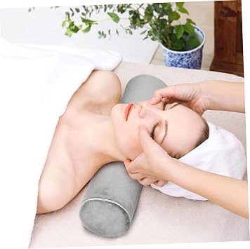 Zerodeko Memory Foam Cylinder Pillow 16.93X3.94 Inch Round Neck Roll Pillow for Cervical Spine Support and Lumbar Relief with Removable Washable Cover for Sleeping Comfort