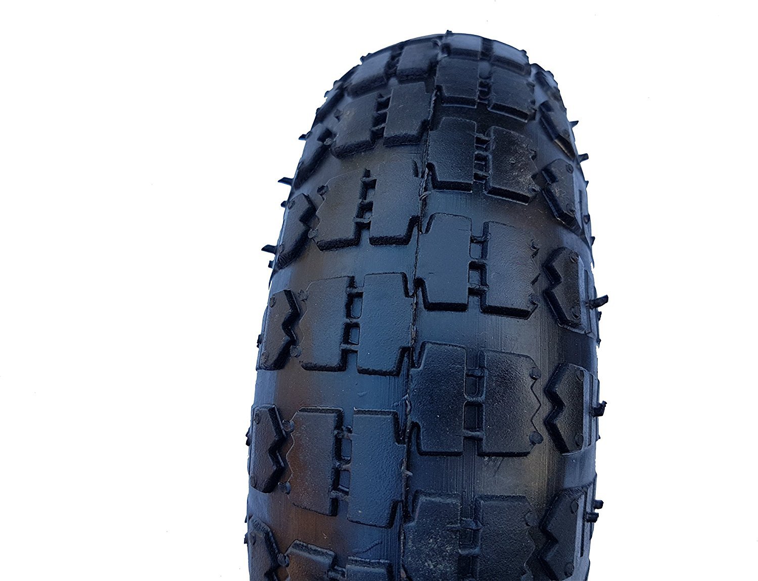 4 x FROSAL Luftrad Bollerwagen Ø 260 mm 4.10/3.50-4 | Ersatzrad Reifen Sackkarre | Achse 16 mm | Rad mit Kugellager | Stahlfelge silber | Sackkarrenrad