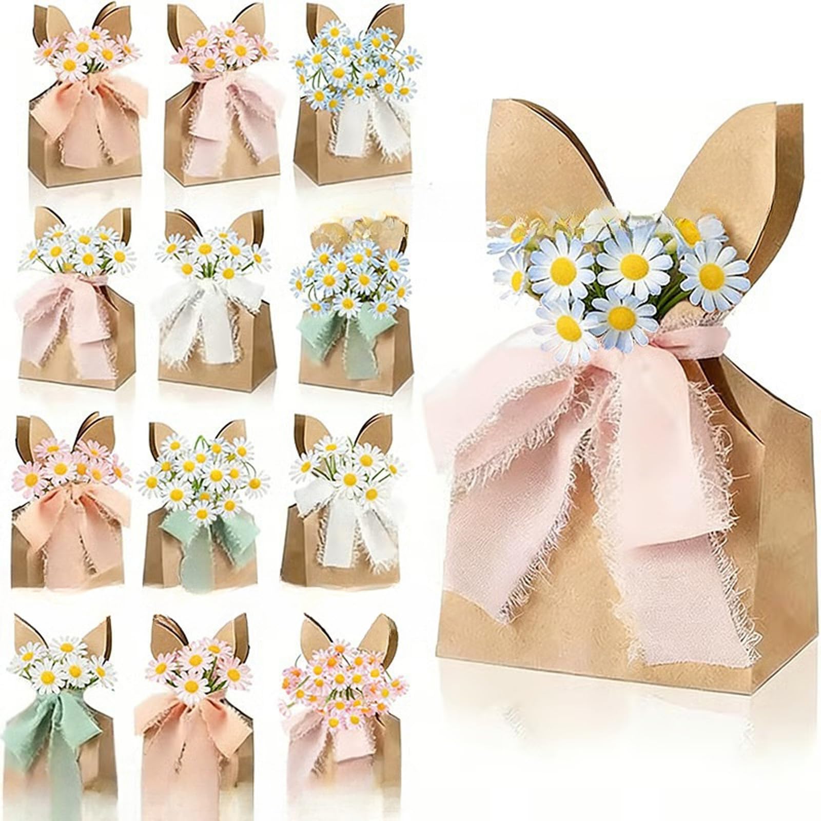 ZEPFJHE 12 / 24Pcs Stylish Butterfly Bowknot Party Treats Bags Colorful Candy for Kids Holiday Event and Special Event Present